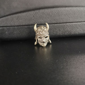 Japanese Eagle Nose Samurai Helmet Brass Knife Bead Brass Woven Paracord Lanyard Pendant Outdoor EDC Umbrella Rope DIY Accessory