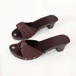 sandal wanita heels 5cm sanggul / sandal kelom geulis heels / sandal wanita mules / sandal kayu kekinian / sandal high heels