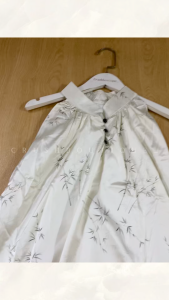 【READYSTOCK】Satin halter neck floral maxi dress women long dress cheongsam qipao 缎面连衣裙 挂脖新中式旗袍 碎花长裙