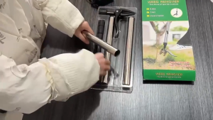 เครื่องดึงวัชพืชเครื่องดึงวัชพืชแบบยืนสามขั้นตอนแบบไม่โค้งอุปกรณ์ดึงวัชพืชเครื่องมือทำสวนแบบแมนนวล