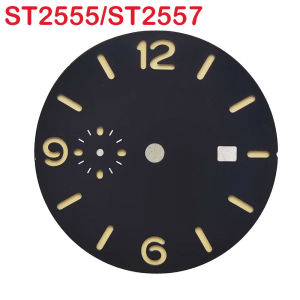 36.8mm watch dial green Luminous Replacement watch accessory fits ST2555 automatic movements/st2557 gmt movement dial watch part