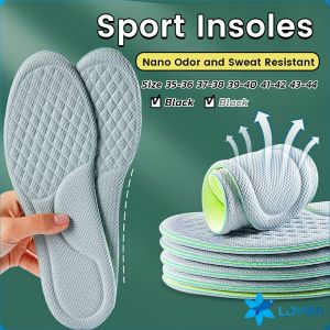 LoviRa Cotton Insoles for Shoes Antibacterial Deodorization Sweat Absorption Insert Sport Shoes Running Pads