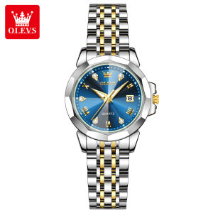 OLEVS Watch For Women Waterproof Original Perfume Watches Elegance Luxury Stainless Steel Strap Luminous Calendar Ladies Watch