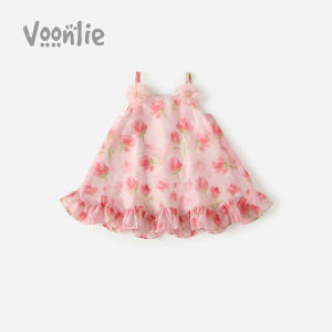 VOONLIE | Đầm Công Chúa Dây Đeo Mỏng Cho Bé Gái