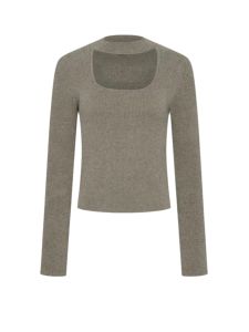 UR&DC2024 Autumn New Style French Light Maturity Date Hollow out Slim Fit Long Sleeve Knitted Sweater Womens Top