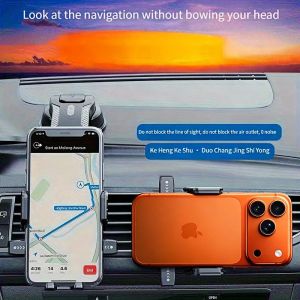 Car Phone Holder – Nano Flexible Silicone 360° Rotation Doesnt Block Screen Compatible with iPhone Series for iPhone 17