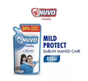 NUVO Family Sabun Mandi Cair Mild Protect Pouch 825ml
