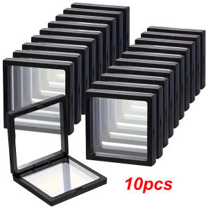 10pcsTransparent floating display box plastic film jewelry packaging box jewelry necklace ring and collectible storage box