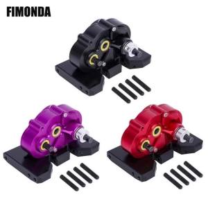 CNC Lightweight Adjustable Gearbox OD-3 Overdrive Transmission for 1/10 Crawler Car Axial SCX10 II Pro LCG Chassis Straight Axle