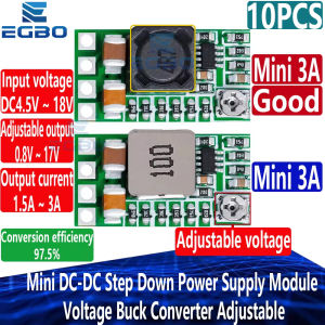 10PCS Mini DC-DC 12-18V To 5V 3A Step Down Power Supply Module Voltage Buck Converter Adjustable 97.5% 1.8V 2.5V 3.3V 5V 9V 12V