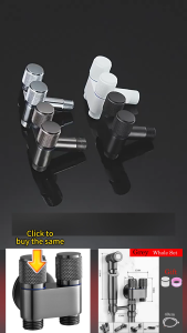 1/2 Inch Dual Outlet Water Angle Valve 1 Inlet 2 Outlet Split Flow Control Double Handle Switch