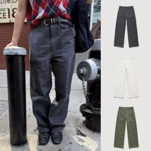 Vintage Washed Loose Workwear Style Straight Leg Casual Pants High Waist Other Material for Women Autumn 2025 Fashion