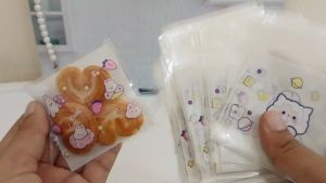 Plastik Cookies Buskuit Kemasan Klip Karakter Lucu Isi 100 Pcs 7x7cm