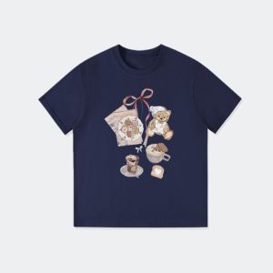 SUSHOUWANGE | Cute Bear Print Short Sleeve T-Shirt Female