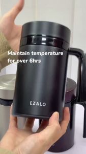 EZALO Mustard Vacuum 316 And 304 Stainless Steel Mug Thermal Tea Flask Warming Cup (400/600ML)