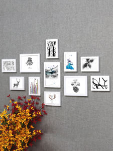 Nordic Deer Photo Wall Picture Frame Living Room Decorative Painting Bedroom Hanging Wall No Punching Creative Photo Frame