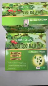Trà cà gai leo rau má túi lọc (hộp 40 gói) trà túi lọc cà gai leo thanh nhiệt giải độc gan mát gan men gan cao gan nhiễm mỡ