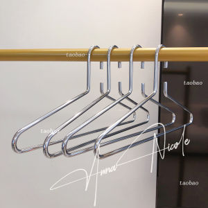 Recommended Thickened Stainless Steel Metal Silver Color Clothes Hanger Anti-Slip Traceless Space Saving Home Use Clothes Hook