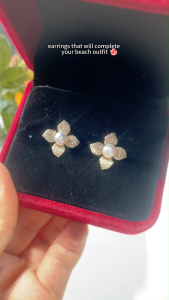 Viv Bea Womens Titanium Earrings Minimalism High-end  Elegance Flowers Earrings Womens Daily Fashion Accessories Birthday Holiday Gifts With Box