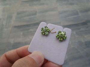 PY Beauty++ ร้านนี้ขายแต่ของ 925 Sterling silver ฝังพลอยเพริดอท ( Natural Peridot ) 3.90 กะรัต ชุบทองคำขาว อัญมณีประจำเดือนสิงหาคม คัดพลอยสวย