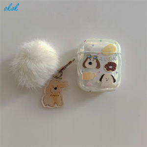 Ốp lưng AirPods cho chó bánh donut okok có dây đeo cho AirPods 1 2 3 AirPods PRO 2 4 inpods 12 i12 vỏ bọc chống sốc ốp sang trọng Tai nghe bluetooth không dây vỏ bọc bán chạy