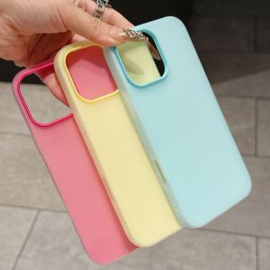 Luxury Candy Color Clear Matte Case For iPhone 17 Air 16E 16 15 14 13 12 11 Pro Max 8 7 Plus Shockproof Bumper Soft Jelly Cover