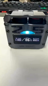 Alat dengar Bluetooth Wayarles M25 Dalam Telinga Paparan Digital Alat dengar Kuasa Mecha Space Capsule Game Heads