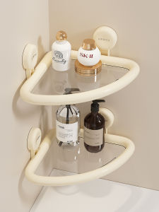 Giá Để Đồ Hình Tam Giác Treo Tường Không Cần Đục Lỗ Giá Để Đồ Góc Phòng Tắm Bằng Nhựa ABS Giá Để Đồ Kiểu Móc Treo