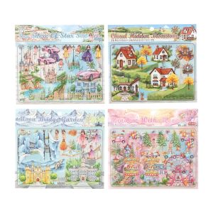 Mr.paper | Mr.Paper 4 Gói Matte PET 3D Mini Cảnh Dán Hình Dán Chống Thấm Nước Phong Cảnh Mùa Hè Tự Làm Đồ Dùng Cho Tạp Chí Sổ Lưu Niệm Cắt Dán