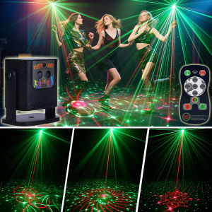 YSHR10 60 Patterns R&G Laser Birthday Party Light Effect DJ Disco Projector Flash Bar Dance Bedroom Christmas Decoration Lamp