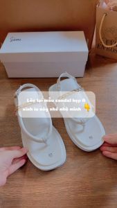 Dép nữ quai hậu kiểu xỏ kẹp phối xích đế su 2PH nhẹ êm (Chân gầy lùi size-Chân mập tăng size)