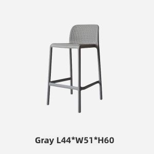 Nordic Designer Plastic Stacking High Bar Stool Modern Minimalist Luxury Outdoor Bistro Chair Entertainment Office Furniture