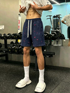 CHENMU | American Style Dyed Ripped Color Block Sport Shorts Male