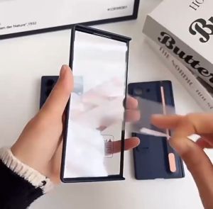 CASE CASING FOR SAMSUNG GALAXY Z FOLD 4 Z FOLD 5 Z FOLD 6 Z FOLD 7 / ZFOLD4 ZFOLD5 ZFOLD6 ZFOLD7 NEW Design Folding Case With Capacitive S Pen Kick Standing - IPON CASE - IP-249