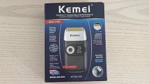 Kemei KM-2027 Electric Shaver Trimmer For men Large-Capacity Lithium Battery LCD Display Two-In-One Stainless Steel Blade Shaver