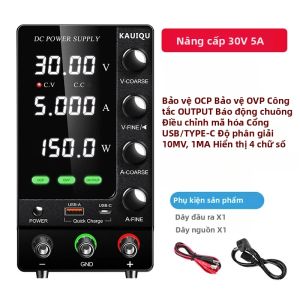 KUAIQU | Nguồn Cấp Điện DC KUAIQU SPS-C3010 30V 10A Với Chức Năng Bảo Vệ Quá Dòng (OCP) Bảo Vệ Quá Áp (OVP) Và Điều Chỉnh Mã Hóa Hỗ Trợ Sạc Nhanh USB Type-C Nguồn Cấp Điện Chính Xác Dùng Cho Phòng Thí Nghiệm.