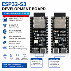 ESP32-S3-N16R8/N8R2 Wi-Fi and Bluetooth Development Board Dual Type-C Ports with Antenna Connectors