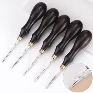 1pcs Professional Leather Skiving Knife Metal Edge Beveler for DIY Crafting Handheld Beveling Tool for Trimming & Shaping