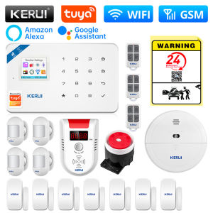 KERUI | KERUI W181 WIFI Intelligent Alarm Tuya Smart Home Alarm Security Protection GSM Burglar Alarm for House Motion Sensor Detecor