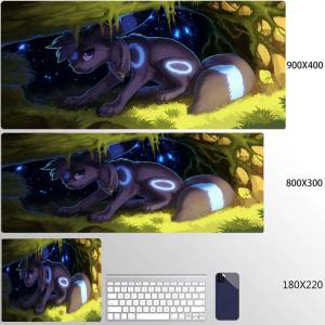 Bandai | Anime Pokemon Umbreon Miếng Lót Chuột Cho Máy Tính Chơi Game - Bàn Phím Cao Su Bàn Laptop Thảm Game Thủ Tủ Thảm Phụ Kiện