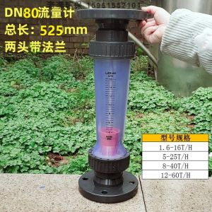 Thickened Acid And Alkali Resistant Plastic Float Flow Meter with Flange Type for Liquid Water Pipe Style Flow Measurement