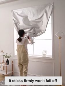 100%Blackout Curtain Waterproof Curtain Window Magic Tape Curtain Home Decoration Thermal Insulated