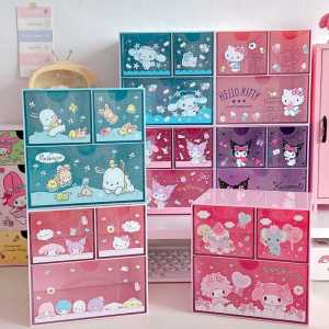 กล่องเก็บของสุนัขหมาสุนัขลายการ์ตูนน่ารัก กล่องเก็บของสำหรับโต๊ะทำงานแบบดึงออก พาสเก็ตตี้ โคโลเมีย เมลเดต พาสเก็ตตี้