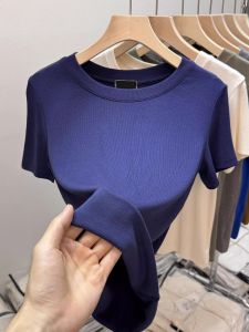 Kite Losha Slim Fit Blue T-Shirt for Women Short Sleeve Summer Essential Style Versatile Spaghetti Strap Design China Regular Thickness