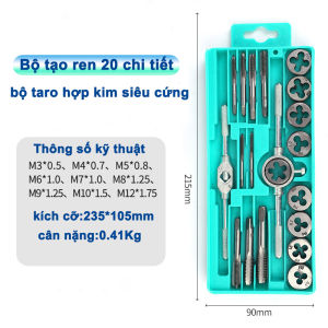 Bộ Tay Quay Taro Tạo Ren Trong Và Ngoài 12 - 20 Chi Tiết