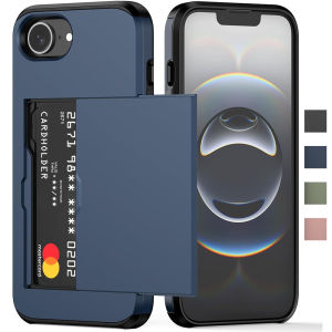 for iPhone 16e Case with Hildden Card Slot Holder Dual Layer Hybrid Hard PC Soft TPU Heavy Duty Protective Wallet Case for iPhone 16 Pro Max16 Plus15 Pro Max15 Plus14 Pro Max14 Plus13 Pro Max12 Pro11XS MaxXR8 7SE 2022 2020