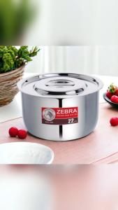 Thố Inox 304 có nắp ZEBRA Indian Chính Hãng nhập khẩu Thái Lan nhiều size đáy dày