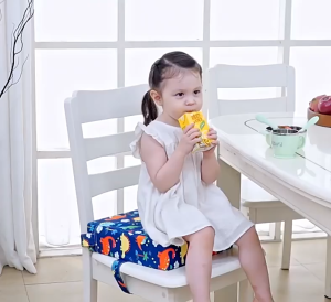 [Ann&Ann] Booster Cushion Seat - Baby Kids Child Children Toddler Dining High Chair Pad Support Waterproof or Washable Removable Cover PU Safety Cartoon Safety Feeding Lunch Dinner Mat Gift Gift Light Weight Memory Foam Firm Good Quality