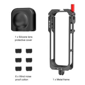 PULUZ | PULUZ Frame Cage For Insta360 X5 Protective Frame Housing Case with Cold Shoe Mount Compatible for Insta 360 X5 Accessories