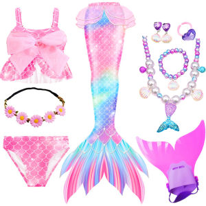 Mermaid Tail Princess Swimwear For Girls